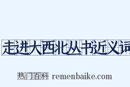 走进大西北丛书近义词是什么意思的图片